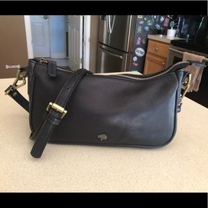 Black Leather Crossbody Bag